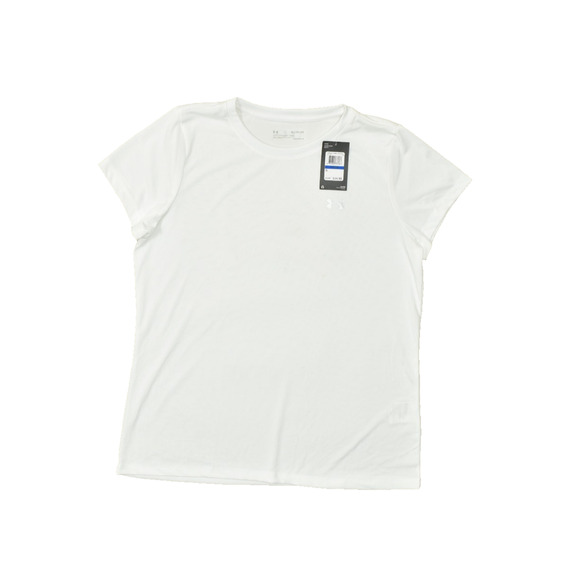 Under Armour Women's HeatGear Loose Short Sleeve Athletic Top White Size XL NEW - Picture 1 of 8